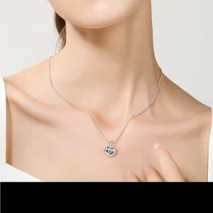 New Sterling Silver Heart Necklace